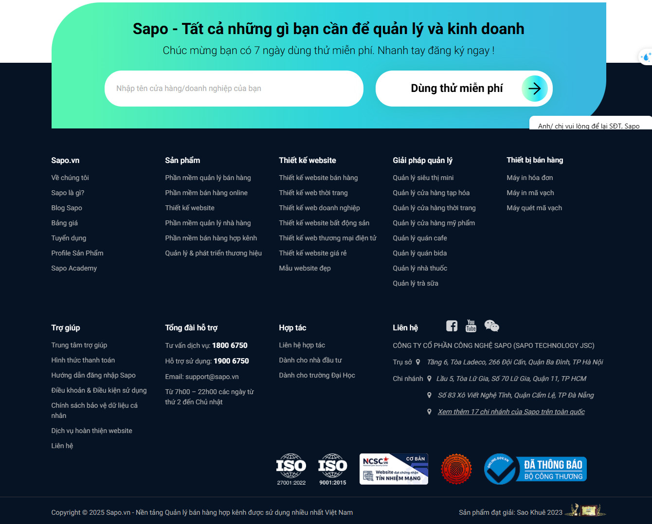 Ảnh minh họa footer là gì trên website