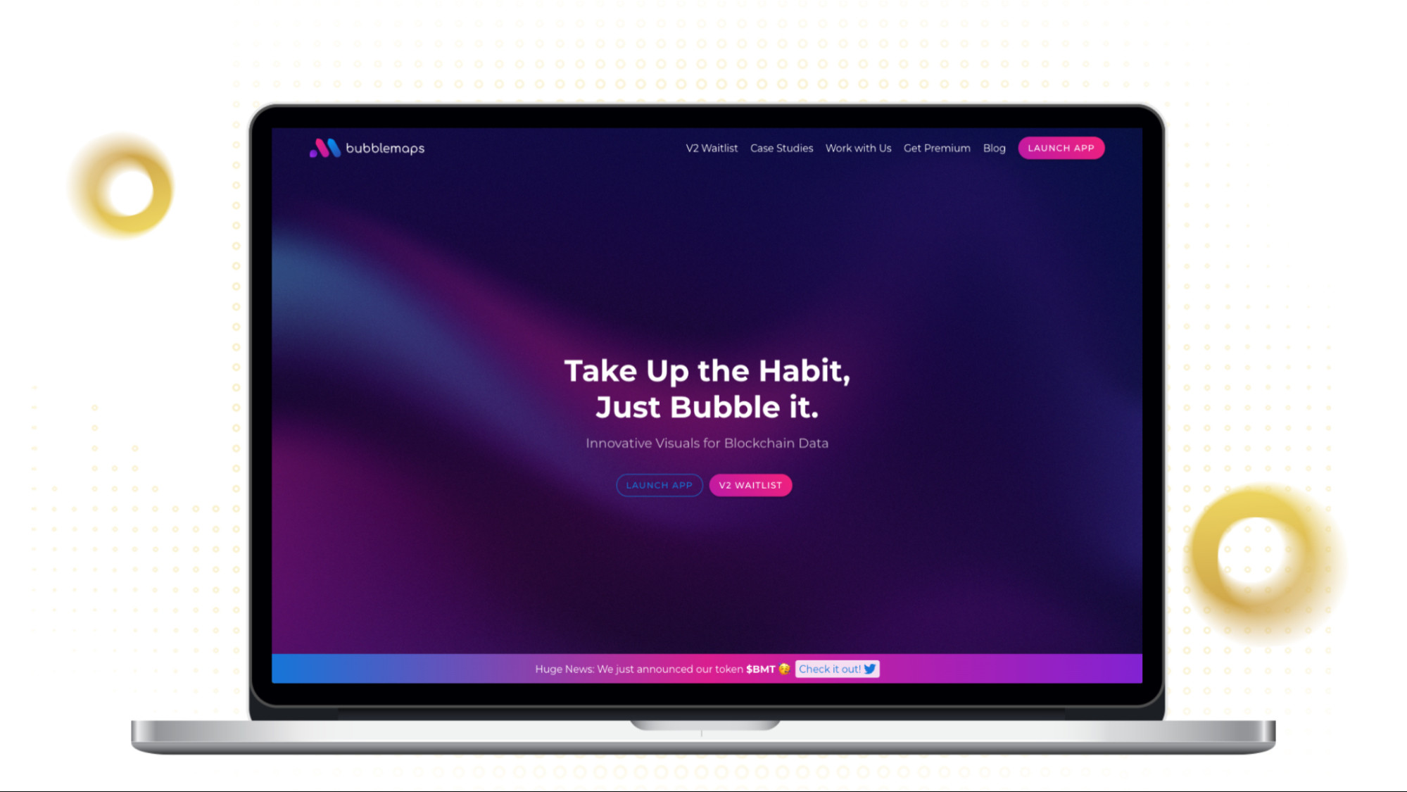 Giao diện chính của Bubblemaps