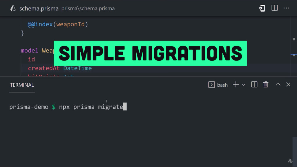 Prisma Migrate giúp quản lý các thay đổi trong cơ sở dữ liệu dễ dàng, đảm bảo tính toàn vẹn và nhất quán của dữ liệu