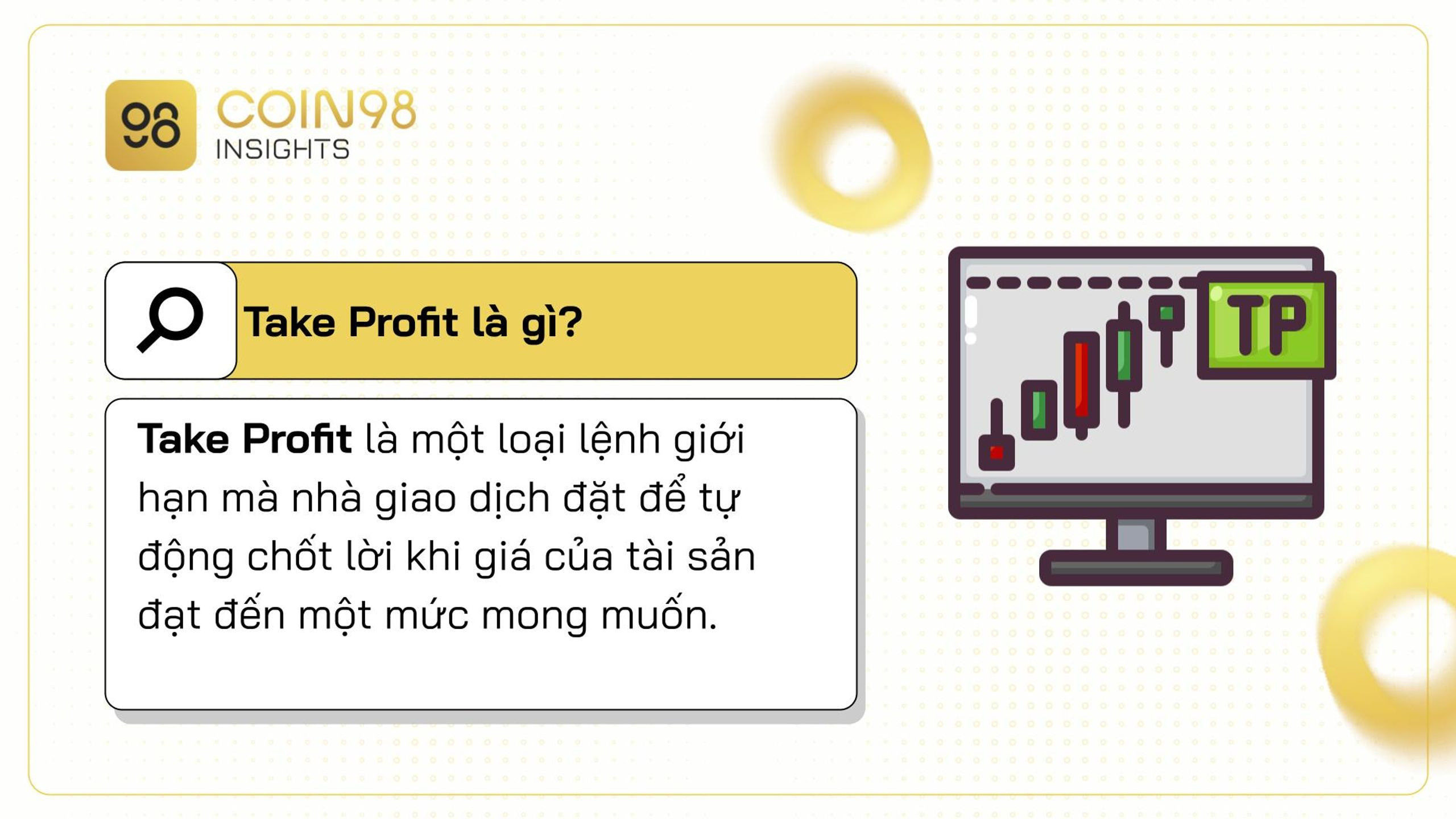 Cách hoạt động của lệnh take profit trong thị trường Crypto